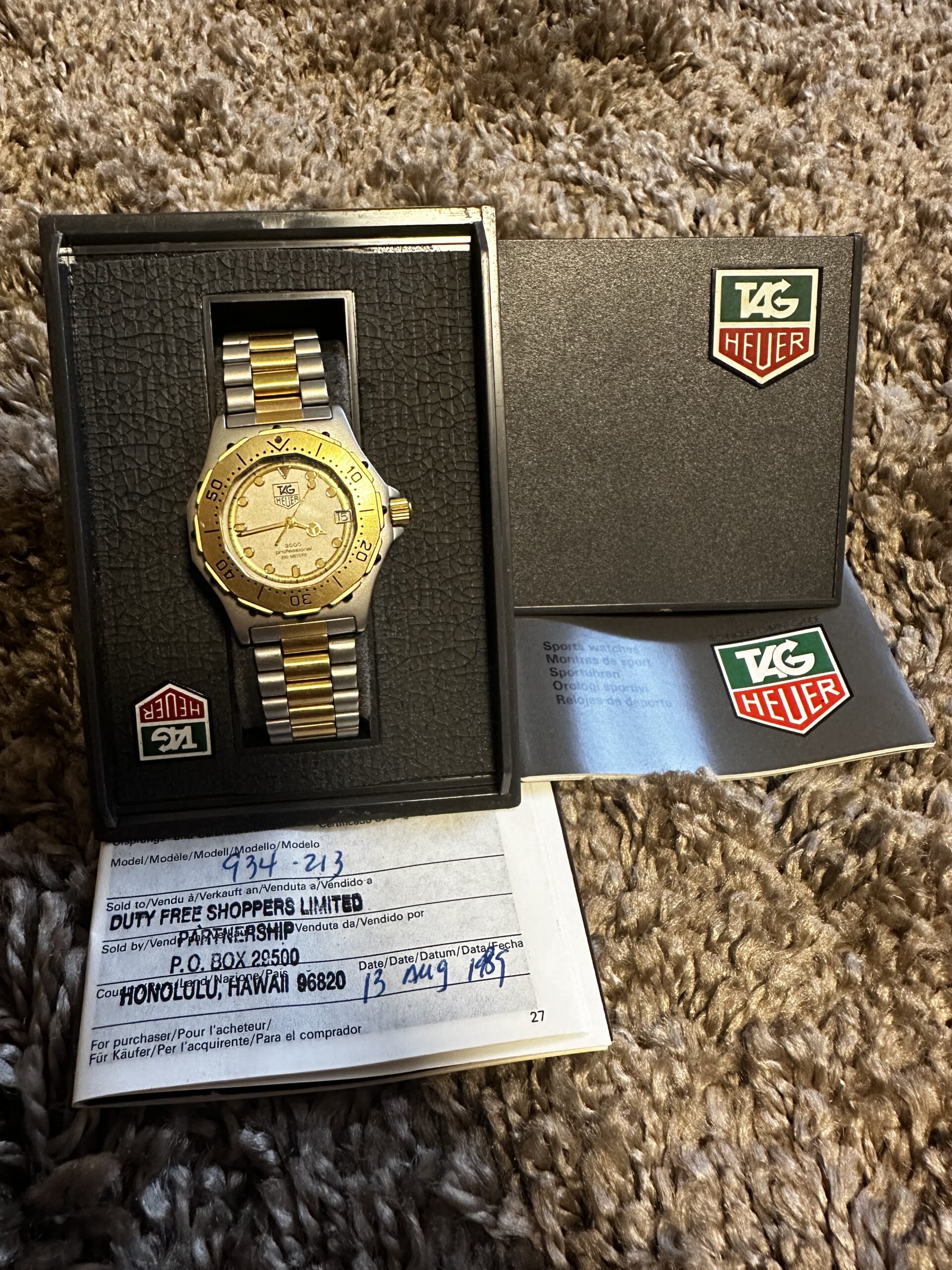 Tag heuer hot sale professional watch